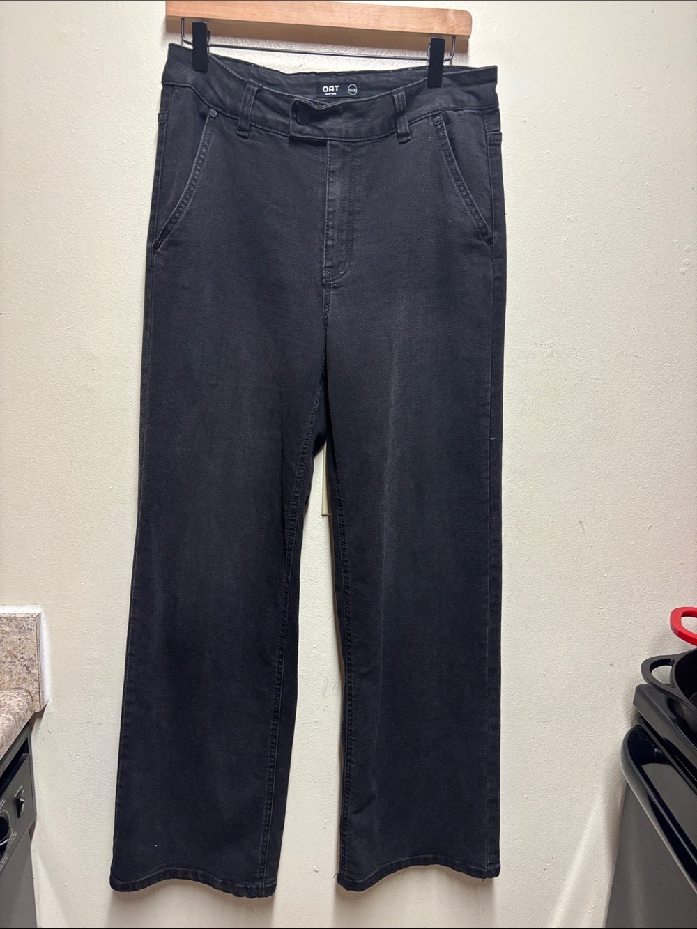 Oat New York High Rise Wide Leg
Jeans Women Black Size 10/30
